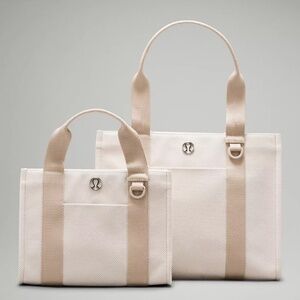NWT Two-Tone Canvas Mini Tote Bag 4.5